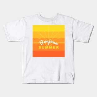 Bonjour Summer, hello l'été Kids T-Shirt